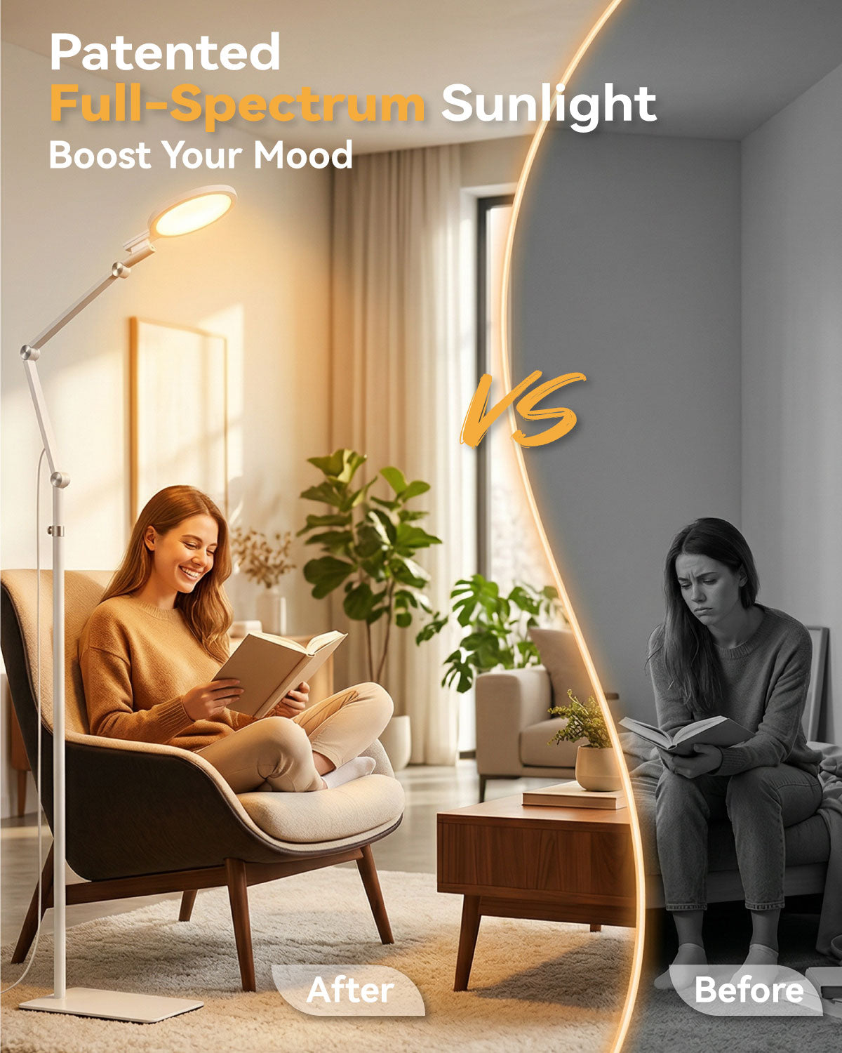 2-in-1 Light Therapy Lamp — 12000 Lux Happy Light & 670nm Red Light Therapy | Madewell Living